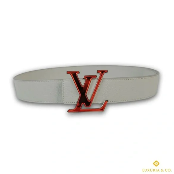 Louis Vuitton ホワイトレザーベルト　95 Louis Vuitton Belt - 95 cm